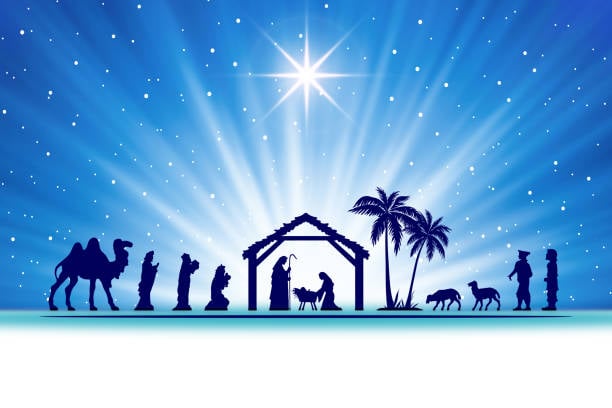 image of a christmas silhouette