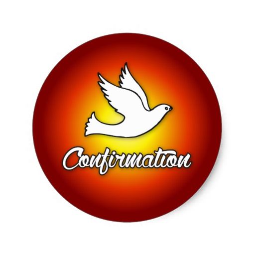 confirmation circle with dove