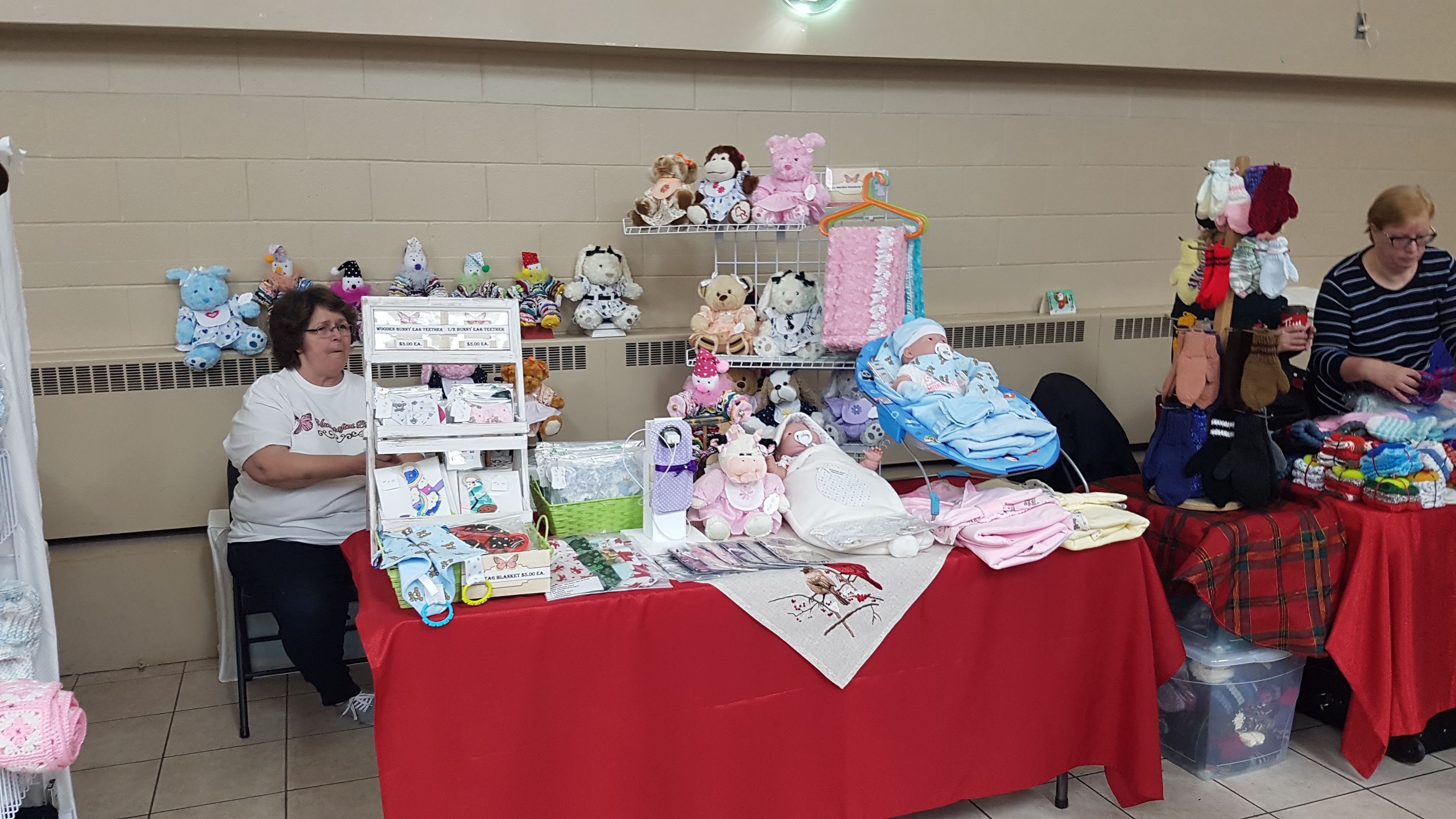 picture of vendor selling gifts for babies
