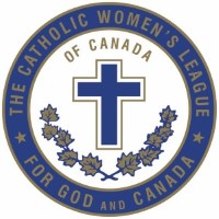 Logo for the Catholic Women's League including cross and motto For God and Canada