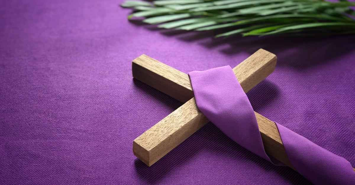 lent image cross purple