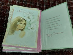 First Communion card girl $1 each