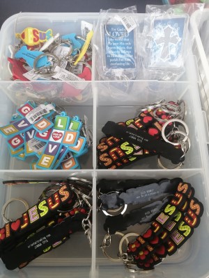 I heart Jesus or Jesus fish or God is love or For God so loved the world keychains - $1 each
