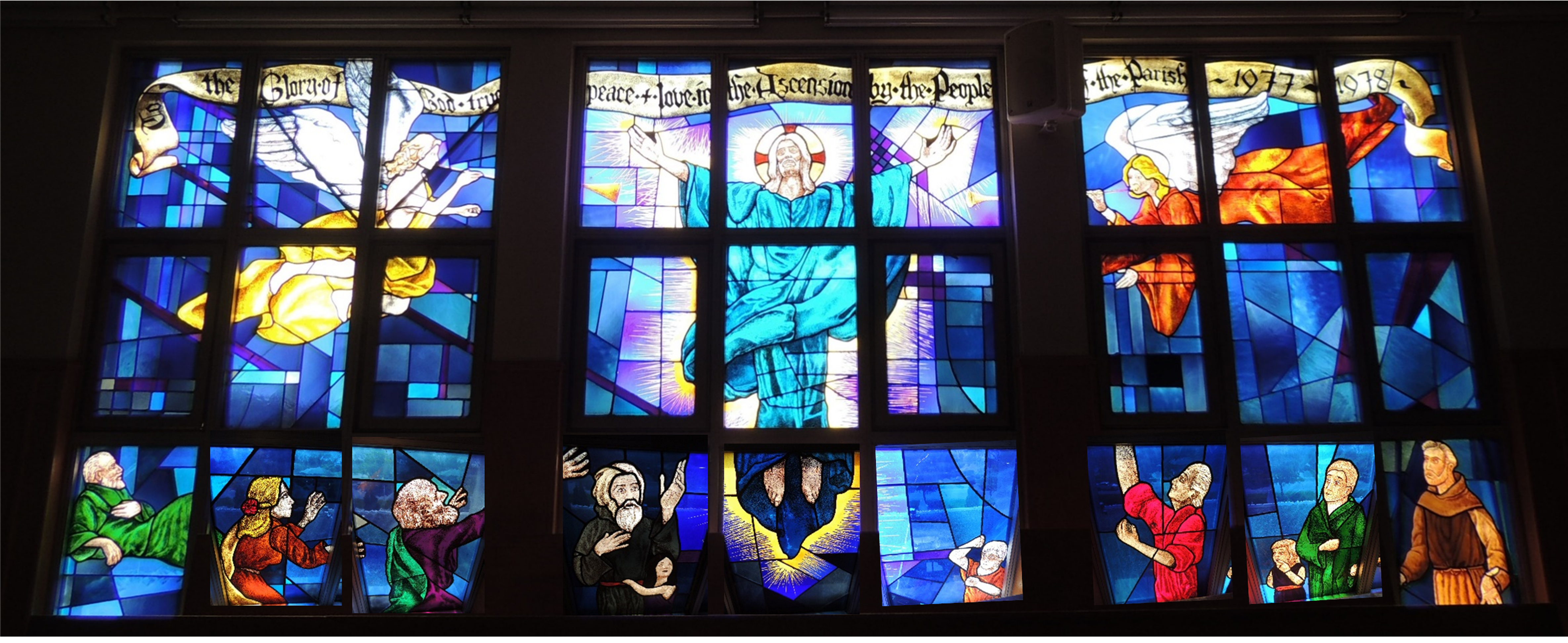 Ascension complete - stained glass window